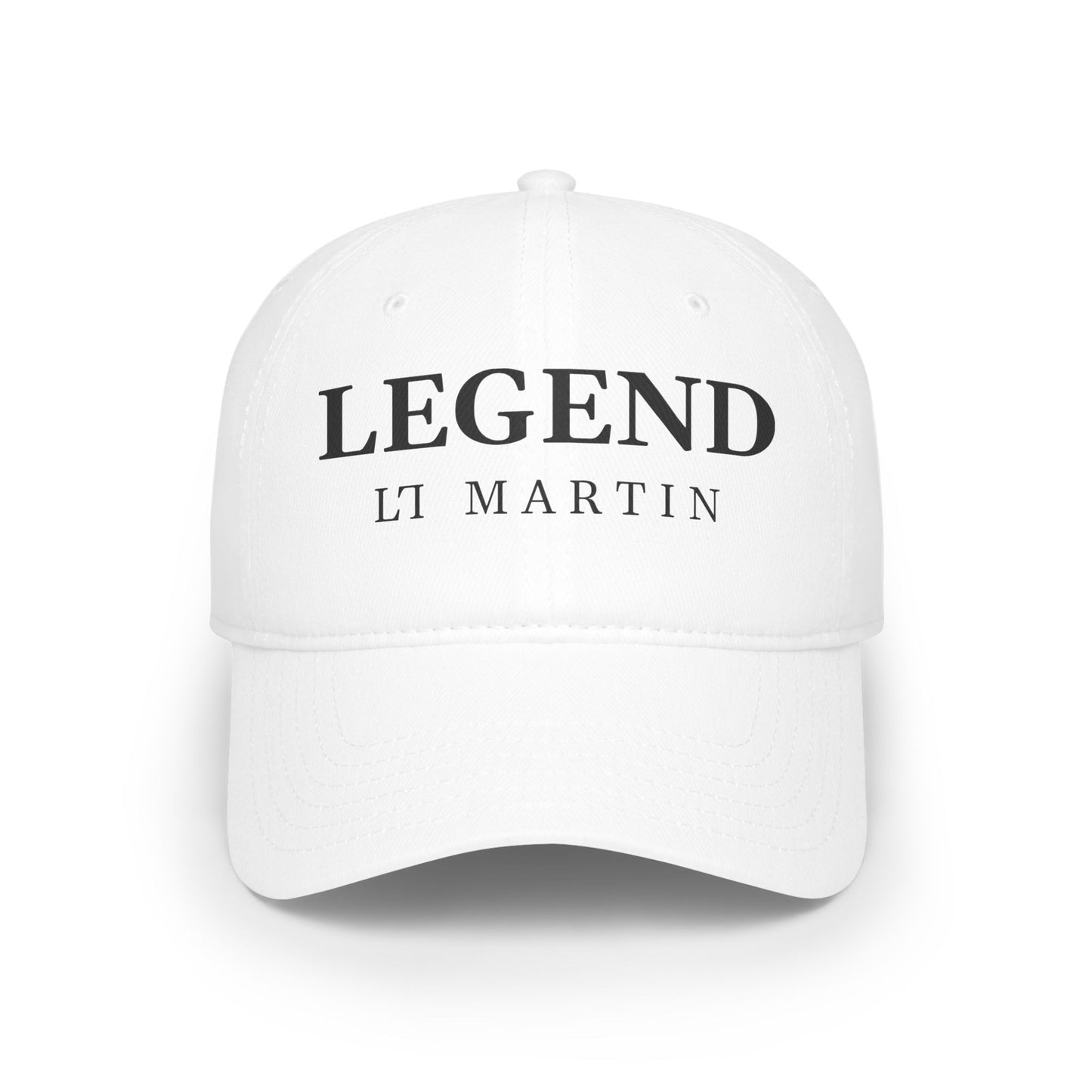 LEGEND SIGNATURE CAP (black text on white base)