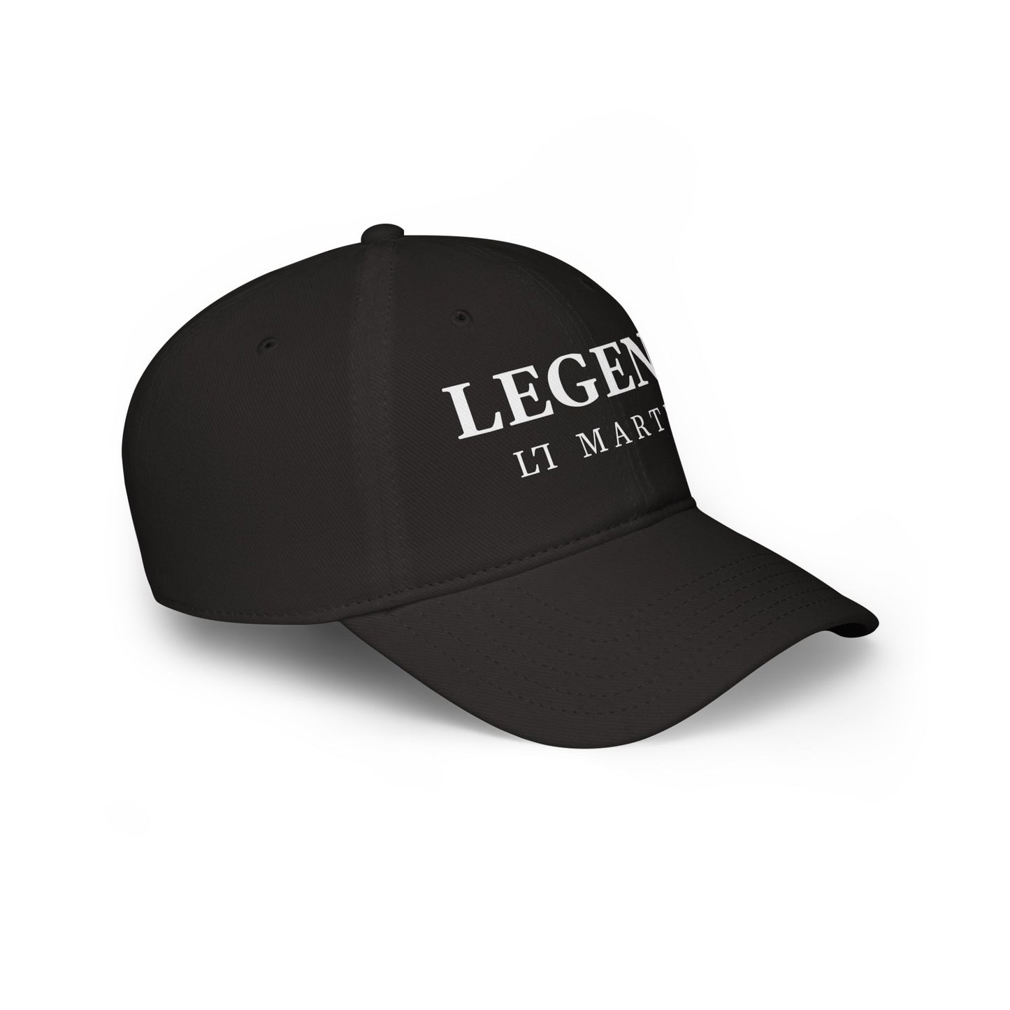 LEGEND SIGNATURE CAP (white text on black base)