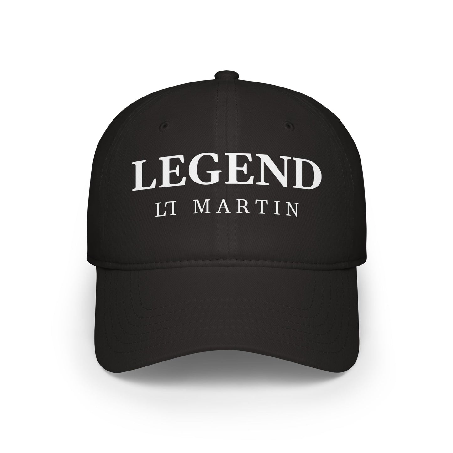 LEGEND SIGNATURE CAP (white text on black base)