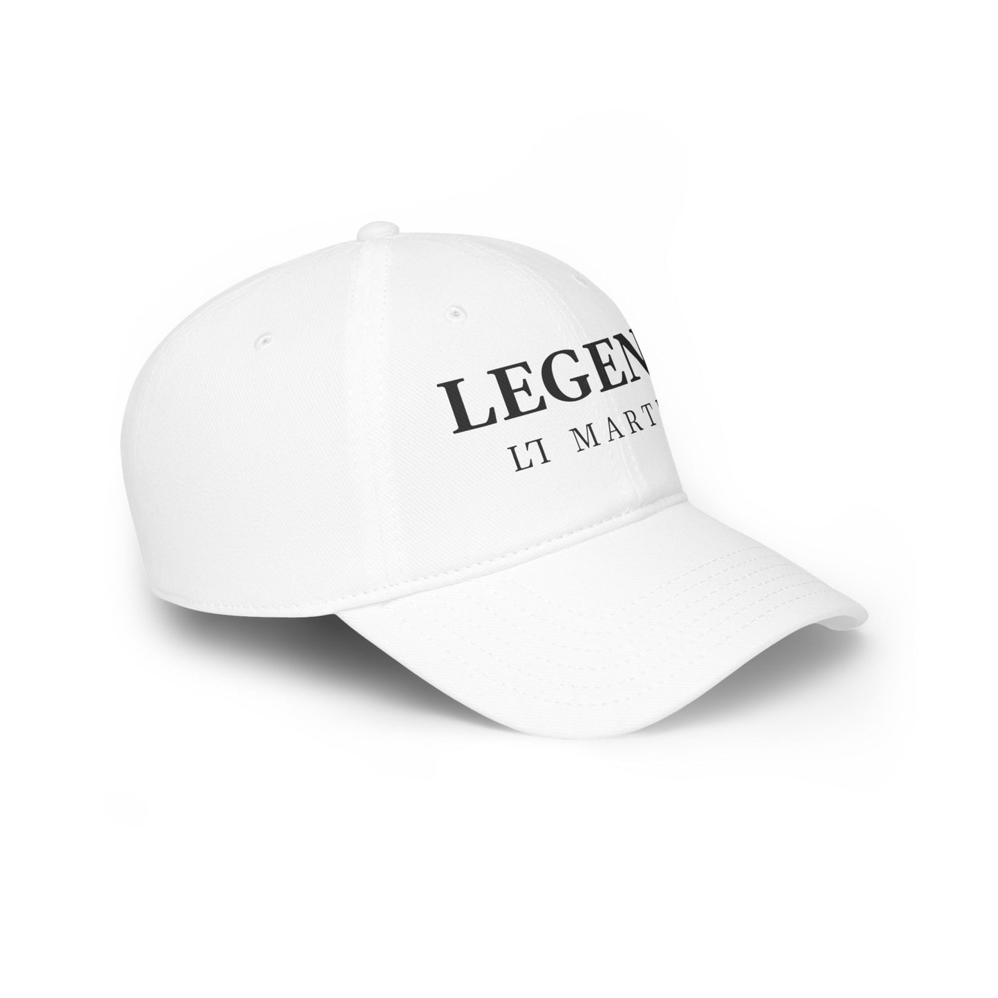 LEGEND SIGNATURE CAP (black text on white base)