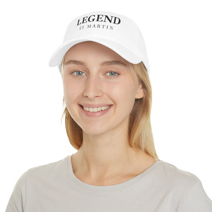 LEGEND SIGNATURE CAP (black text on white base)